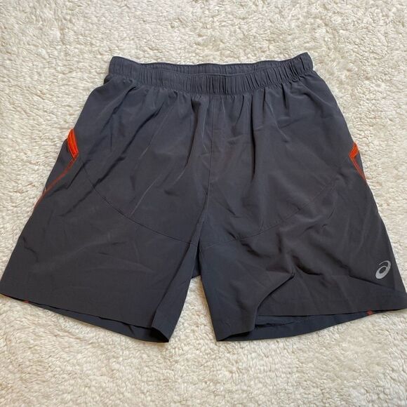 Asics Black and Orange/Red Shorts - Picture 1 of 10